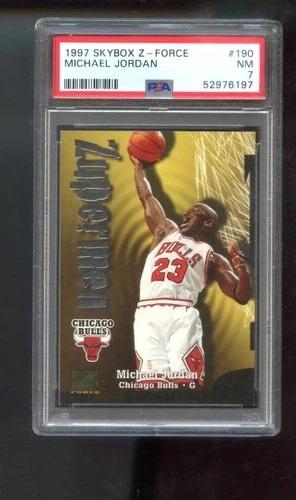 1997-98 Skybox Z-Force #190 Michael Jordan PSA 7 Graded Card NBA ZForce Zupermen