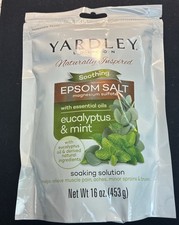Yardley London Soothing Epsom Salt Magnesium Soak W/ Eucalyptus  Mint 16oz Bag