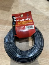 BRAND NEW TRISONIC COAXIAL CABLE FOR TV & VIDEO RG 59U 100 FT LONG - New in Pack