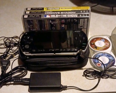 Sony PSP Handheld Console Lot w/ Games, Carrying Case & Charger Minus battery