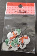 Do-Jiggies by Marcel Schurman Creations-MINI- Snowman glitter