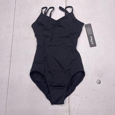 So Danca Leotard Girls 12-14 Black BY27C Camisole Lace Back Ballet Dancewear