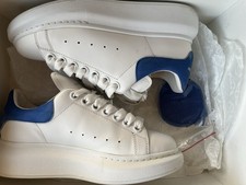 Alexander McQueen Oversized Sneaker White Electric Blue Leather Women’s EU 35
