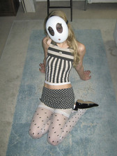 White Gothic Punk Cosplay Mask Alternative Streetwear Costume Party Facemask