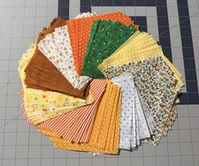 90 Orange Pre-Cut 100 Cotton Fabric Charm Pack 5  X5  Squares