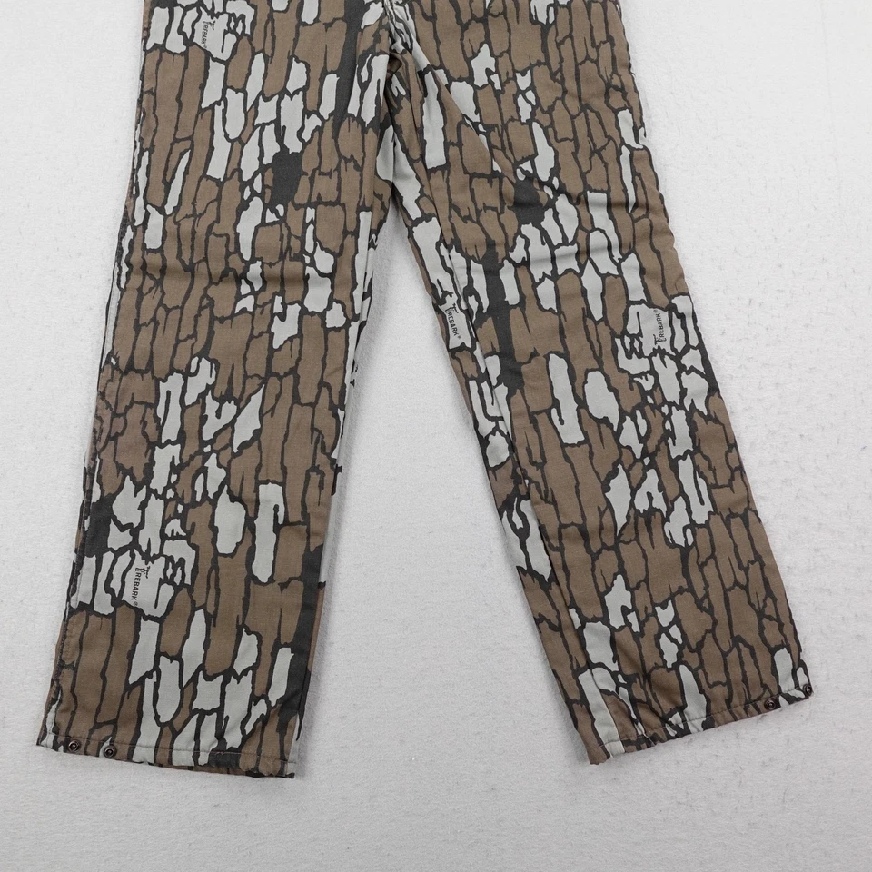 Vintage Walls Blizzard Pruf Pants Mens 36 Brown TreBark Camo Quilt Lined Hunting - Image 3 of 4