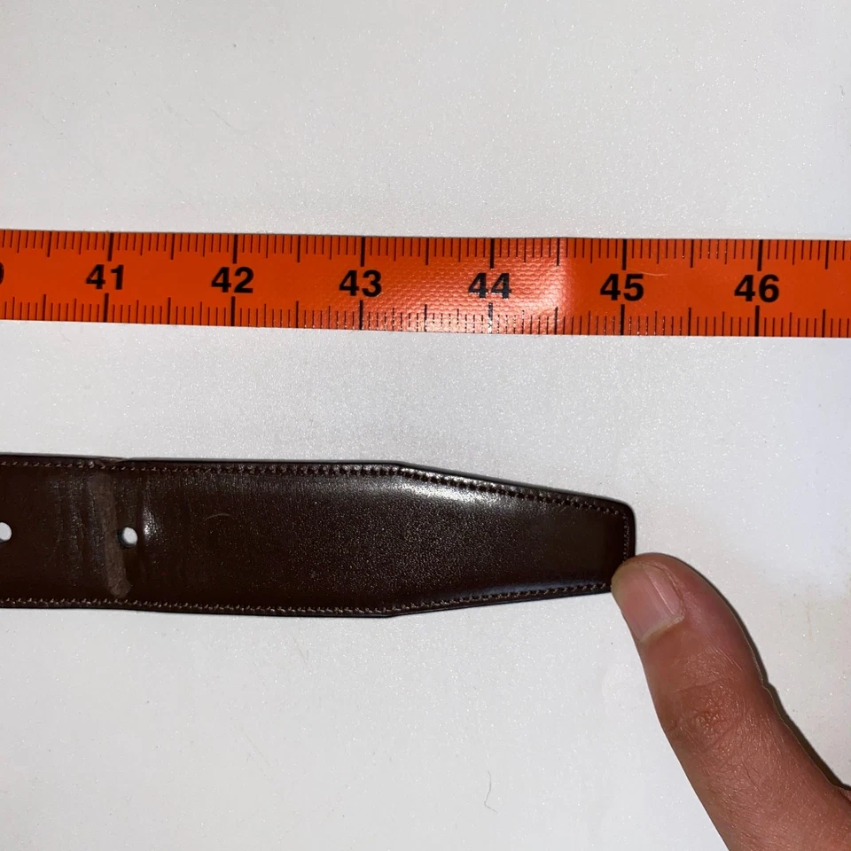 Cinturón TUMI Marrón Cuero Genuino Tono Dorado Herrajes Para Hombre Talla 38 95 15314  Foto 4 de 4