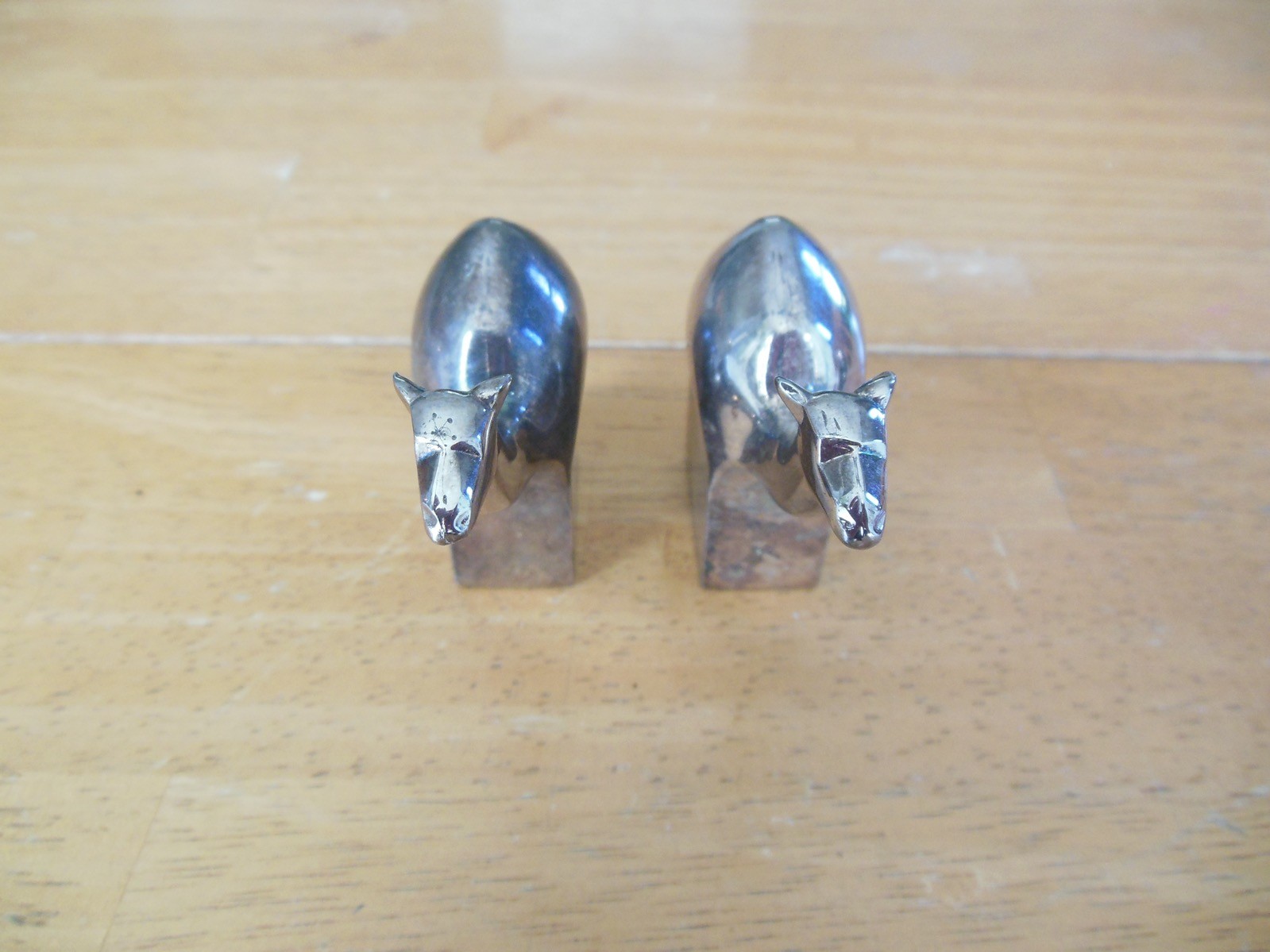 Vintage Dansk Designs Japan Silver Plate Pair of Camel Figurines 2 1/4" Tall