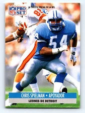 1991 Pro Set Spanish #72 Chris Spielman Fresh Break EX-EXMINT