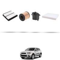 Hoffcar Wartungskit - 4 Filter FüR Mitsubishi Outlander II 2.2 Di-D (Cww) 115K