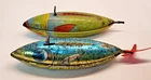 2 Vintage 9" Windup Tin Fish J-Chein Co. & Other