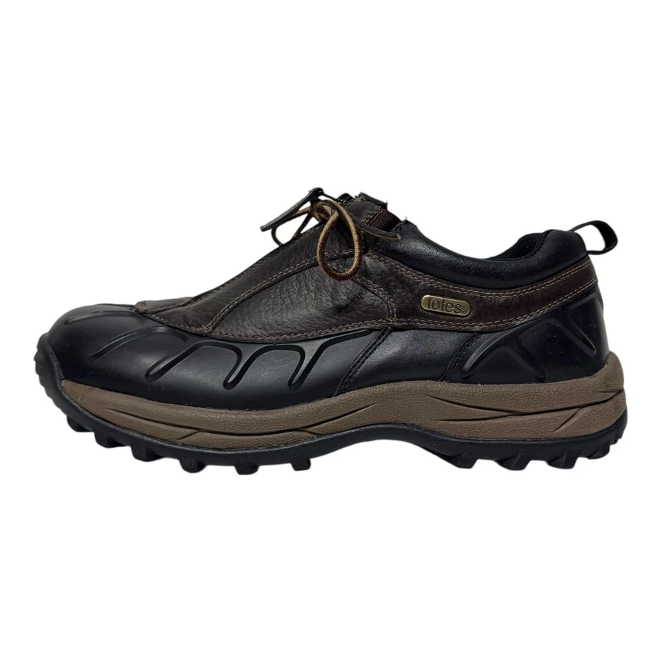 Botas Totes masculinas Ranger couro isolado borracha pato tamanho 12 EUA zíper frontal em excelente estado usado - Imagem 3 de 4