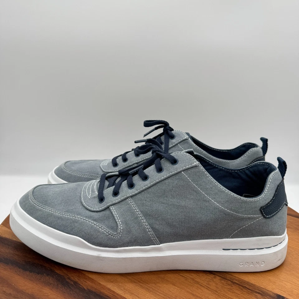 Cole Haan Grand 360 Zapatos Para Hombres 14 Anchos Azul Lona Informales Tenis para Caminar Foto 4 de 4