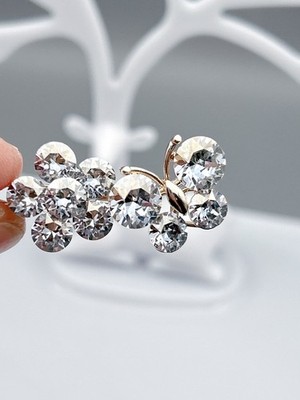 Haarclip ''Schmetterling im Blütenrausch'' mit Swarovski  Kristall Geschenk Neu