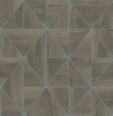 5 Rollen Fine Decor FD25322 Diamant Holztapete, Grau/Blau (BATCH5)