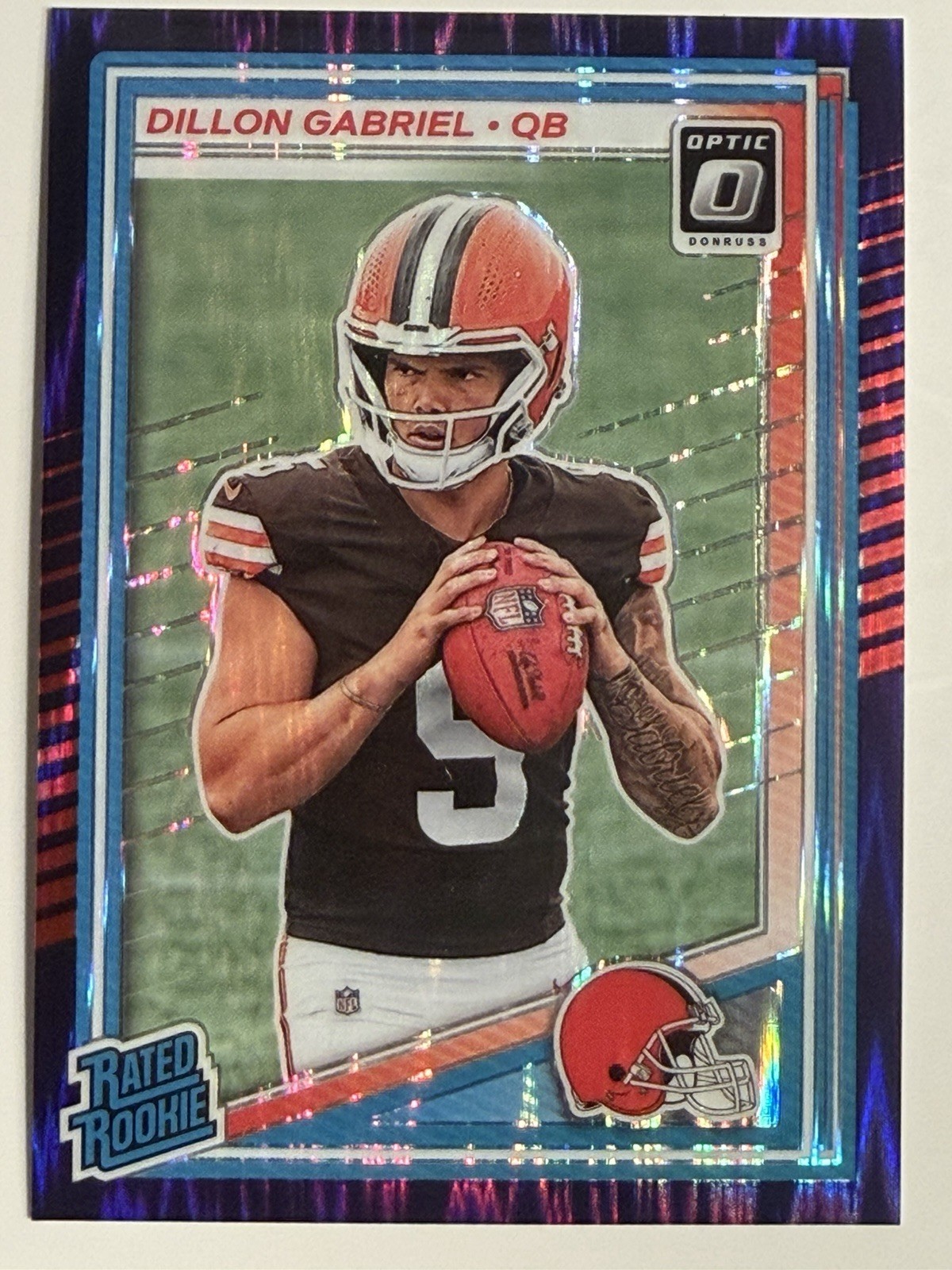 2025 Panini Donruss Optic - Rated Rookie Dillon Gabriel #263 Purple Shock Prizm