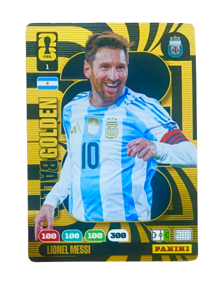 Panini Adrenalyn XL FIFA WORLD CUP 2026 RARE GOLDEN BALLER 1 MESSI