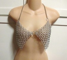 Pre-owned Chainmail Bra Armor / Metal Chain Mail Top Medieval Cosplay Costume