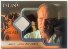 Dune Miniseries Commemorative William Hurt as Duke leto Atreides C1 Costume Card
