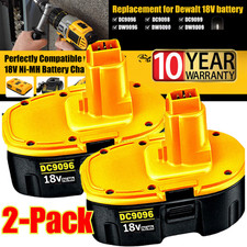 2 PACK 18V For Dewalt 18 VOLT DC9096 DC9098 NiMh Battery DC9099 NEW Replacement