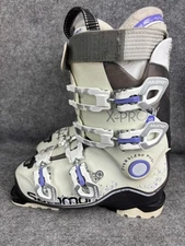 Salomon X Pro W 70 Womens Ski Boots 24 24.5 Mondo 286mm White Purple