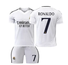 White Christiano Ronaldooo #7 Kids Jersey Set Size 28. ( New )