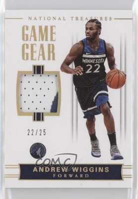 2017 Panini National Treasures Game Gear Prime 22/25 Andrew Wiggins #GG-10 0c3