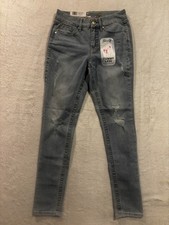 NEW Seven 7 Tummyless High Rise Skinny Distressed Women  s Size 4 Light Wash
