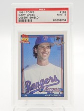 GARY GREEN 1991 TOPPS DESERT SHIELD #184 PSA 9 Q7113