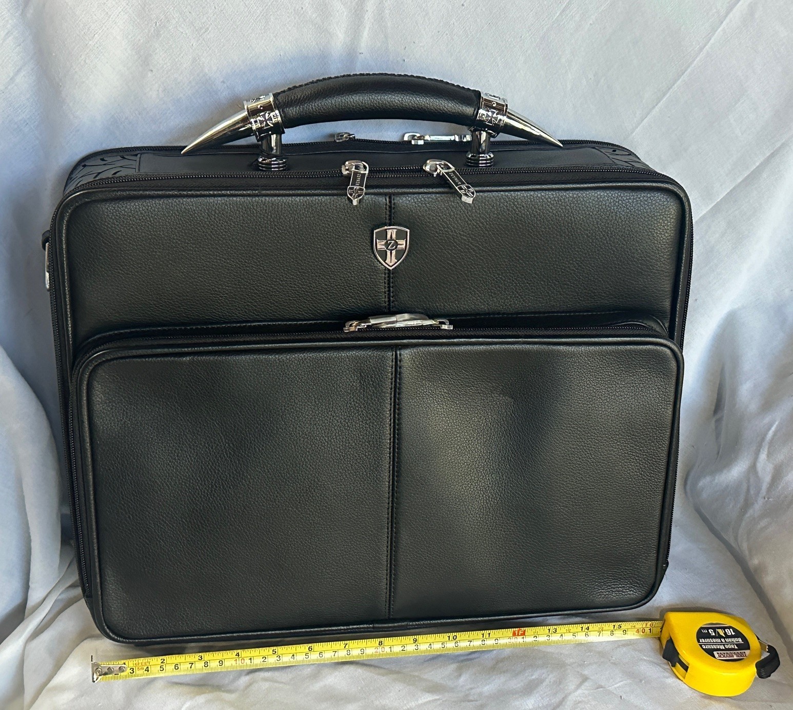 Biker Leather Laptop Bag Briefcase. Motorcycle Office gift ZEYNER high quality