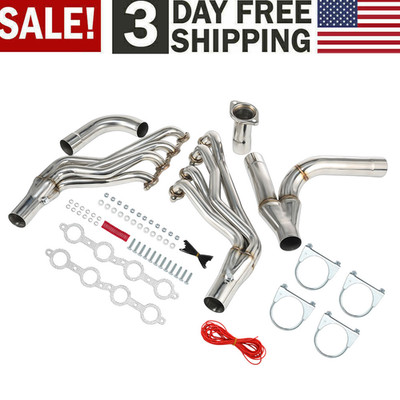 For Silverado Sierra Truck 1 3/4 Long Tube Headers Y-Pipe 99-06 4.8L 5.3L 6.0L A