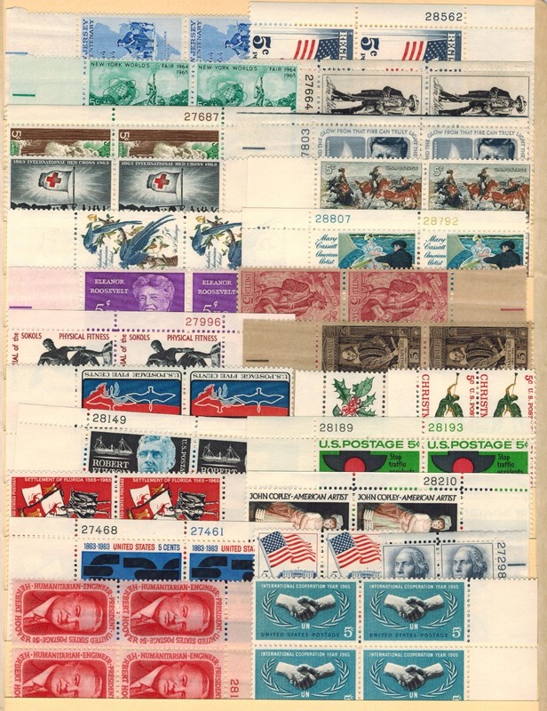 U. S Unused stamps   114-1 (3 stock sheets)