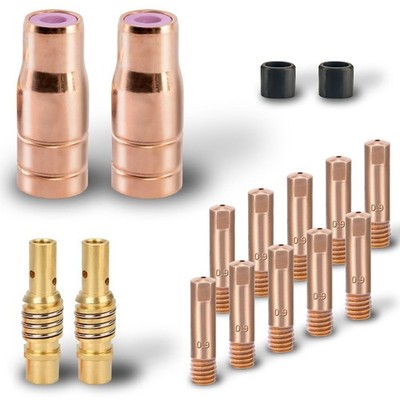 Set 24 Pezzi Ricambi Per Saldatura MIG/MAG - Ugelli Gas, Portapuntali Per Torcia MB14/15 - Foto 4