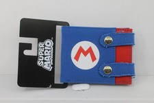 Super Mario Canvas Bi-Fold Wallet Blue Red Nintendo BioWorld