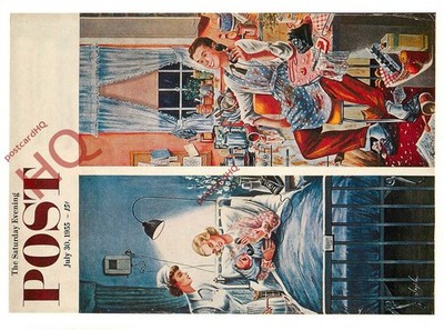 Picture Postcard-:The Saturday Evening Post, 1955, the Joy of Parenting (Repro)