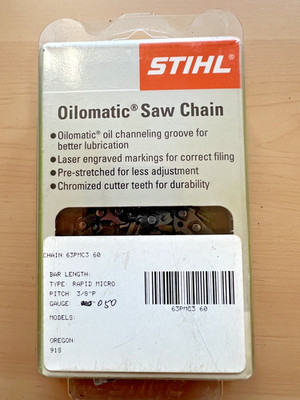 Stihl 63PMC3 60 Saw Chain 3/8P .050 60DL OEM Picco Micro Comfort 3