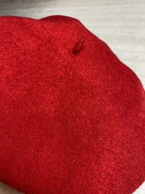 Vintage Kangol Red Wool Beret Hat Made in England 100% Wool  display picture 1
