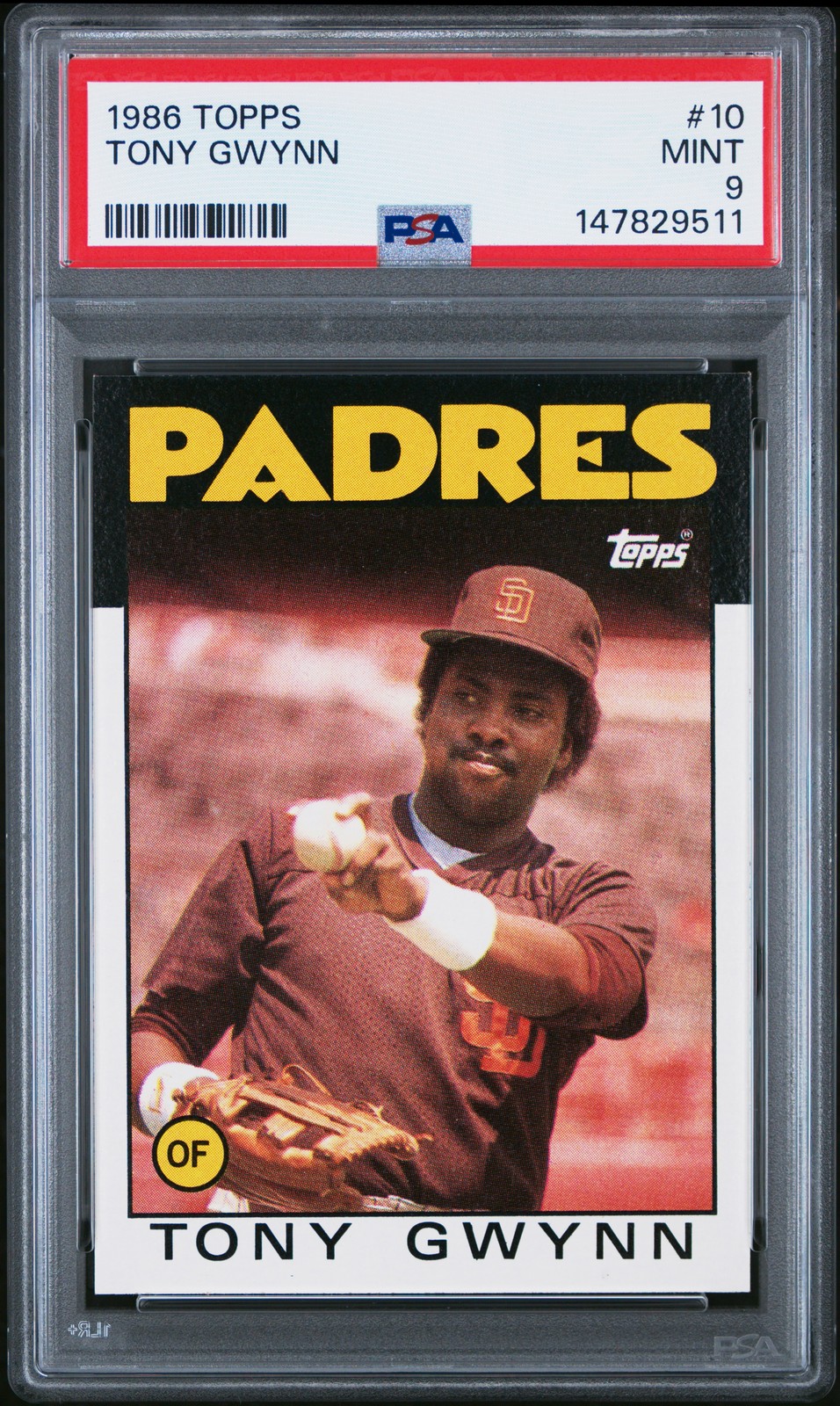 1986 TOPPS #10 TONY GWYNN PSA 9