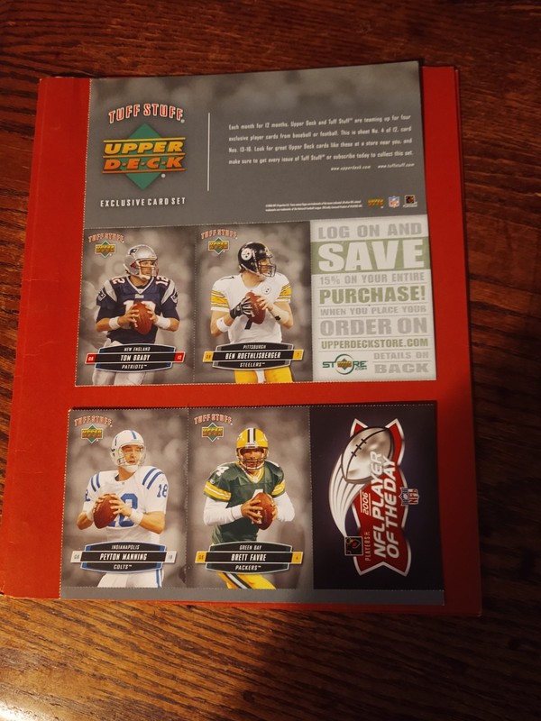 2006 upper deck tuff stuff exclusive cards