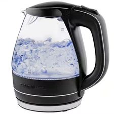 OVENTE KG83B 1.5L Electric Kettle – Glass, Black, Fast Boil, Auto Shut-Off