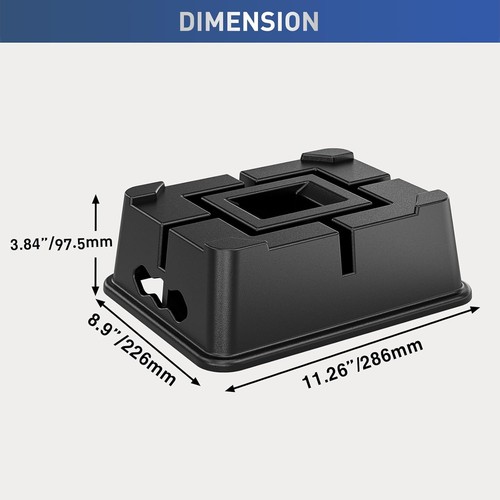 Trailer Jack Block, Camper Blocks RV Stabilizer Stands 1 block(Short), Black - Foto 4 di 8
