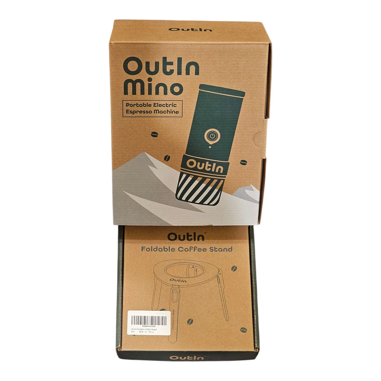 OutIn Mino Portable Electric Espresso Machine w/Stand Moss Green New in Boxes
Opens in a new window 