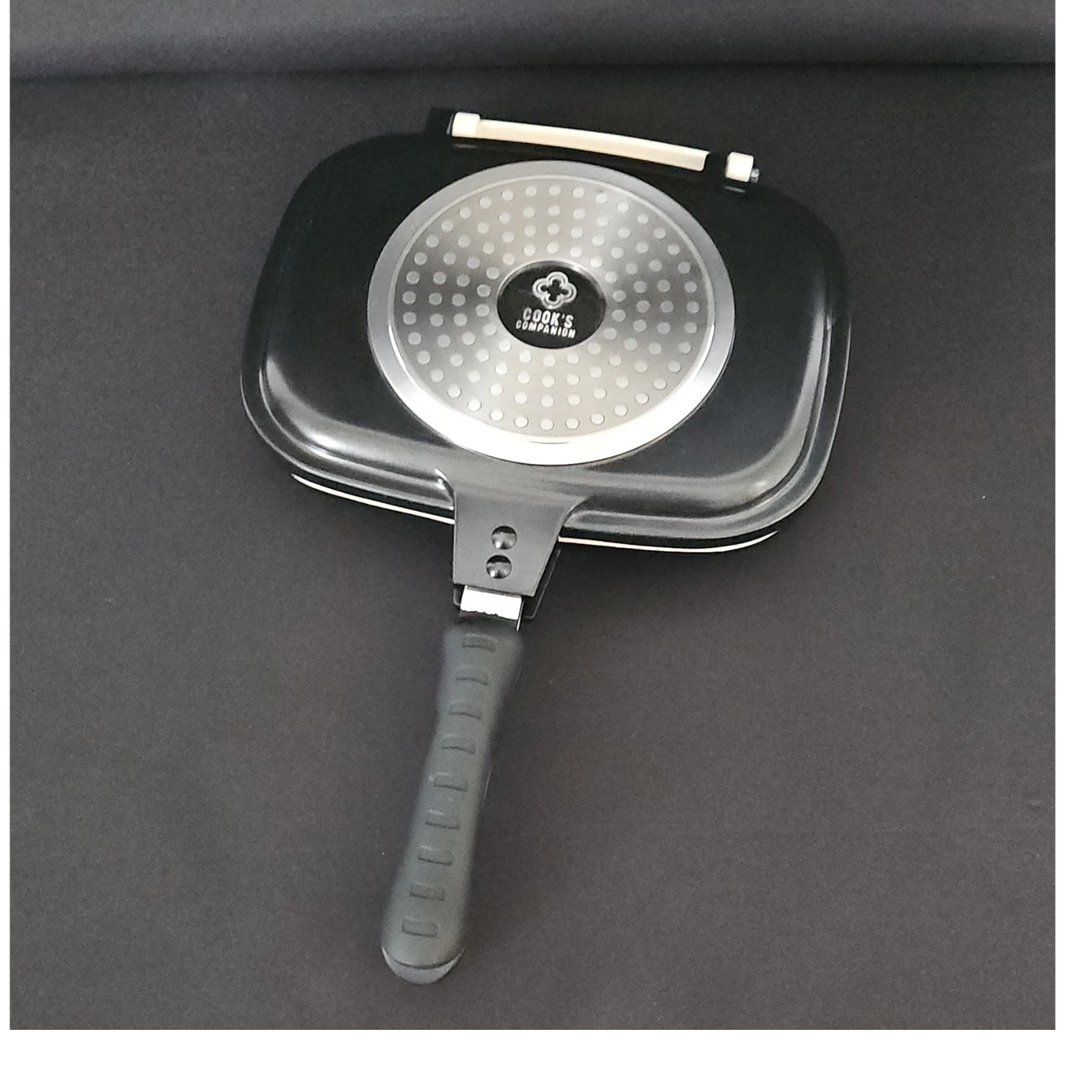 Cook's Companion Ceramic Non-Stick Grill Pan Black White Induction Rectangle