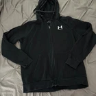 Under Armour Black Full Zip Hoodie ColdGear Loose Fit Men's Medium