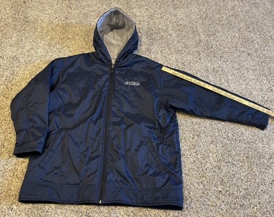 Nike ネイビー・グレー ジャケット nike 90s Vintage 90s Nike Swoosh Reversible Navy Blue/Gray Fleece Hooded