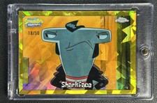SHARKFACE 2025 TOPPS CHROME SPONGEBOB SAPPHIRE #185 GOLD REFRACTOR 18/50