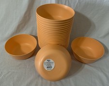 Set of 20 ROOM ESSENTIALS 35oz Plastic Cereal Bowls, Peach