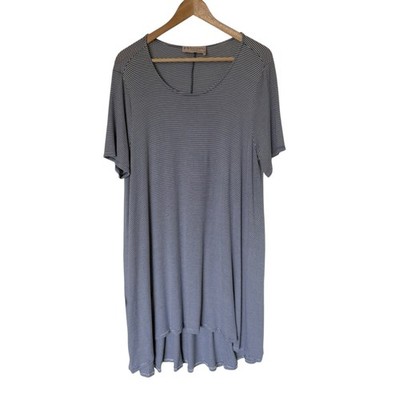 Philosophy Dresses Woman Striped Tunic Hi Low Hem Casual Dress Size Large