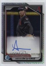 2024 Bowman Chrome Prospect HTA Choice Refractor Abdias De La Cruz Auto 14md