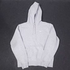 Nike Sportswear Club Fleece Hoodie Mens Medium Gray Pullover Sweatshirt Logo